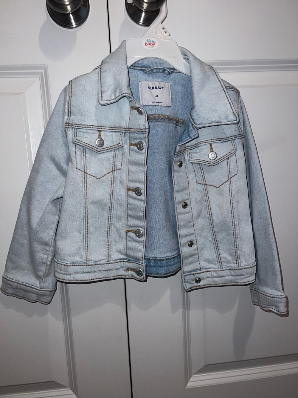 Old Navy Kids Light Wash Denim Trucker Jacket - Pale Blue